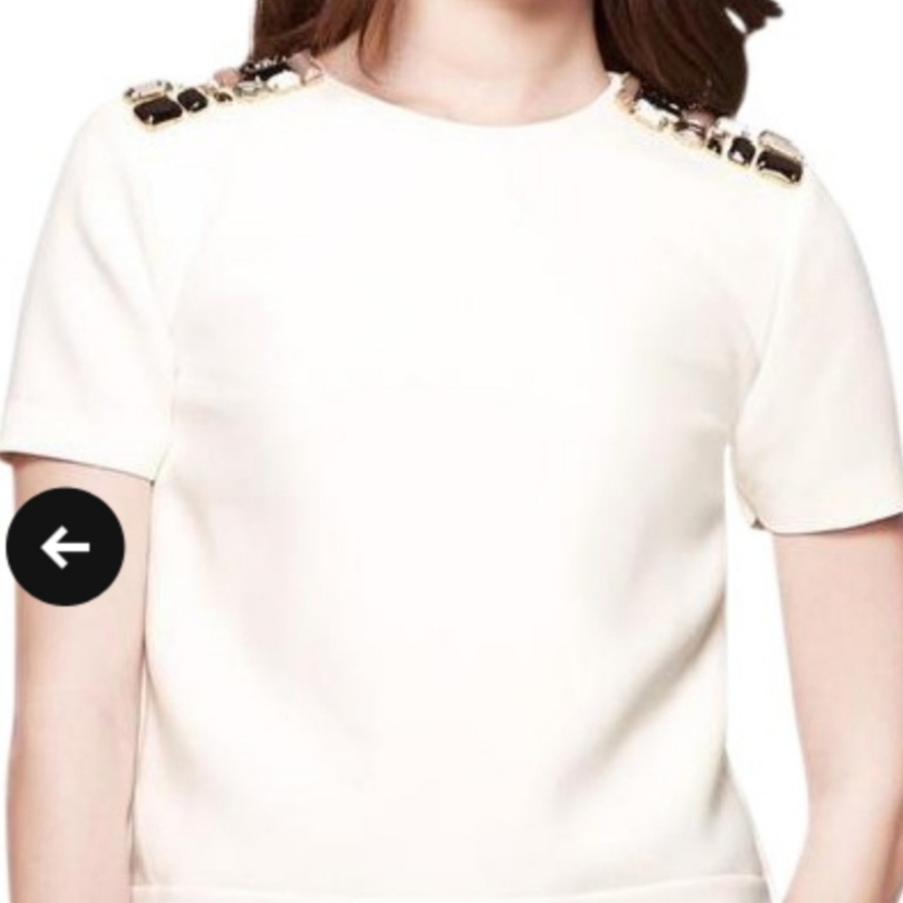 Kate Spade cream embellished top....